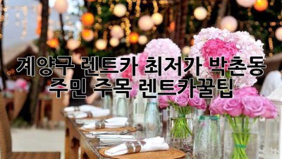 🚗💨 계양구 렌트카 최저가? 박촌동 주민 주목! #렌트카꿀팁