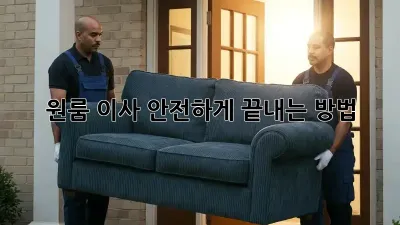 원룸 이사, 안전하게 끝내는 방법!